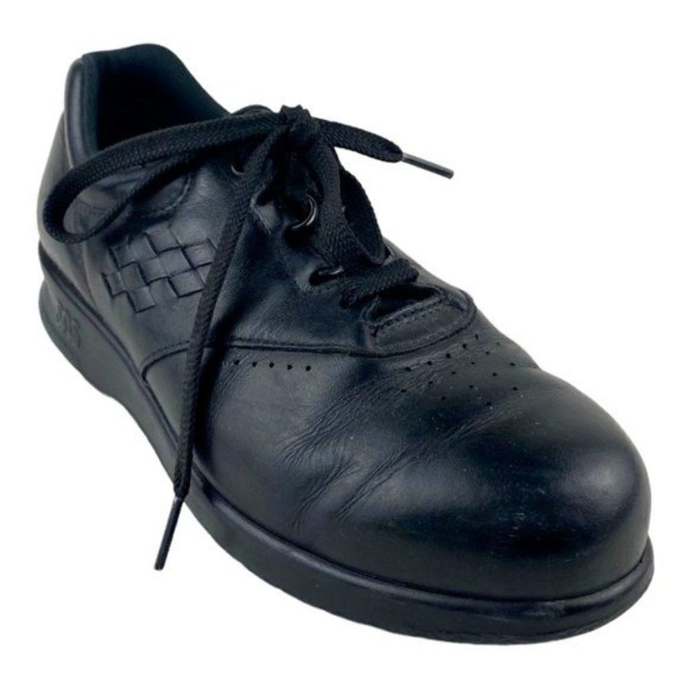 SAS WOMEN'S Black Free Time Tripad Comfort Leather Oxford Lace Up Shoes US 5M